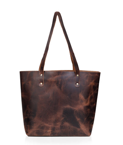 Bella Buffalo Leather Tote Bag Brown